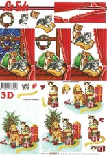 Puppy & Kittens Christmas A4