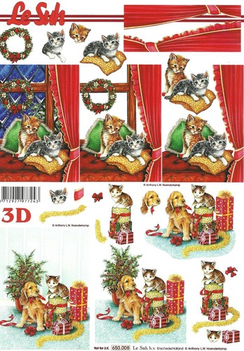 Puppy kittens christmas a4 - &,