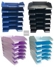 6-Pack Letter Tray Organiser A4 Stacking Office Paper Storage Trays for Desktop