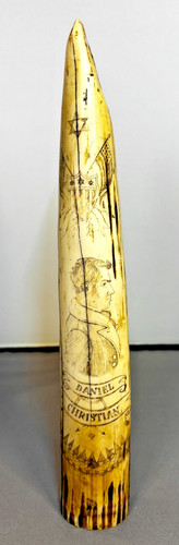 Vintage scrimshaw faux whale - scrimshaw,