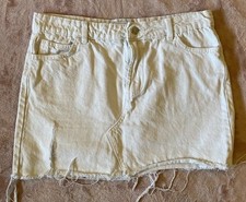 ‘DENIM&CO’ WOMEN’S WHITE DENIM MINI SKIRT 10