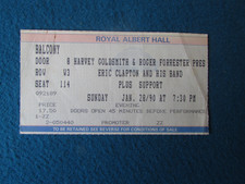 Eric Clapton Concert Tour Ticket 28/1/90 Royal Albert Hall London