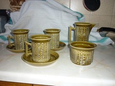 Part set of 1960’s Vintage Portmeirion "Cypher" olive green  Excellent Condition