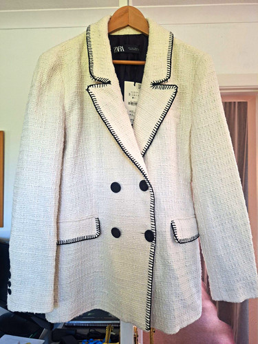 Zara cream tweed - zara,