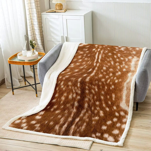 Sherpa fleece throw simulated - fleece,