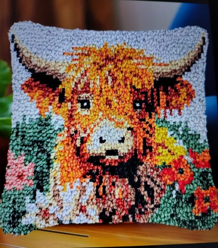 Highland cow latch hook - latch,