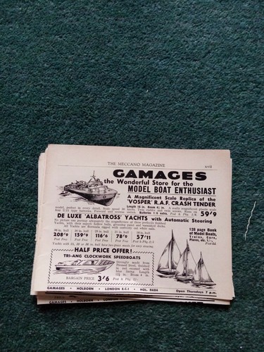 Da11 ephemera 1950s - , advert