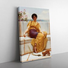 Idleness By John William Godward Canvas Wall Art Print Framed Picture Home Decor