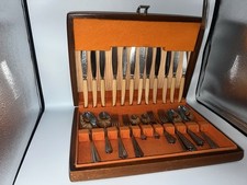 Ashberry 37 Piece Canteen Cutlery Vintage Set Knives Forks Spoons Teaspoons