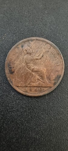 1860 penny - 1860,