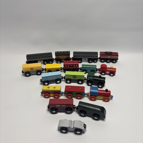 Large wooden train vehicles - large,