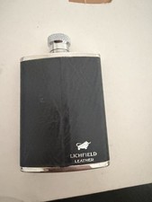 Lichfield leather hipflask - lichfield,
