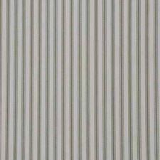 Luxury Green French Ticking Stripe 100% Woven Cotton Fabric Herringbone Curtains
