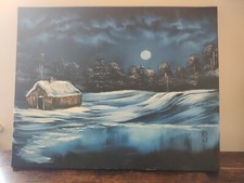 Winter Scene Oil Canvas