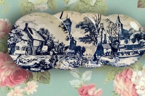 Set vintage delft - of, four