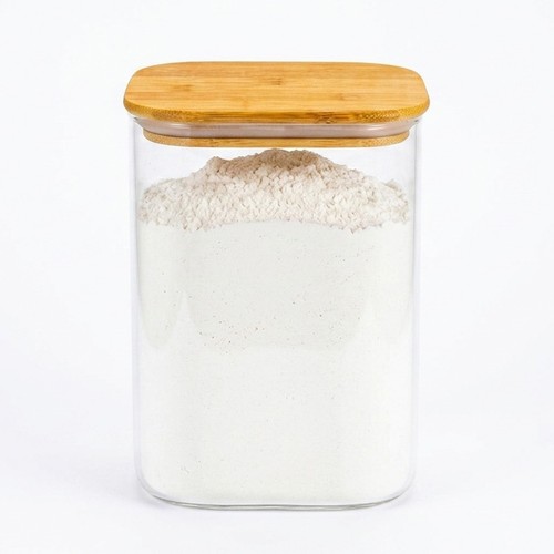 Food storage glass jar with - food,