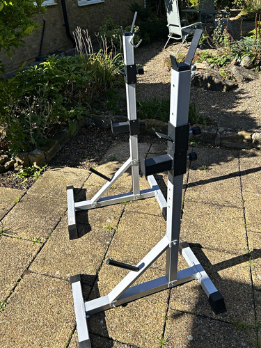 Adjustable steel squat - steel, stands
