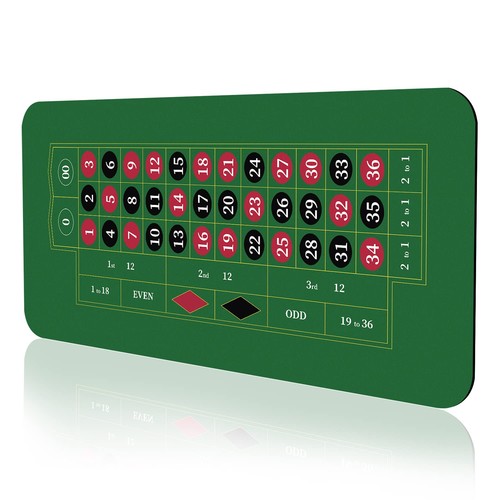 Roulette casino mat - 70", 35"