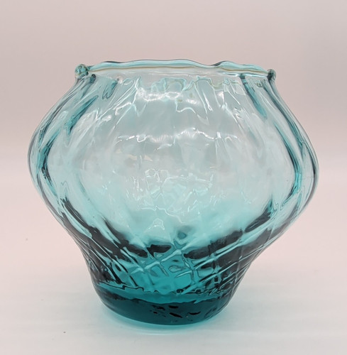 Art glass vase turquoise - vase, teal