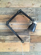 GENUINE 50'S FACTORY MEMLITE ANGLEPOISE INDUSTRIAL DESK WALL LIGHT LAMP MACLAMP
