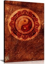 Red Ying Yang Chinese Painting