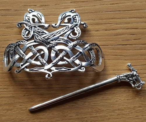 Viking double dragon hairpin - double,