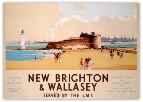 New brighton postcards retro - brighton,