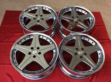 Work EUROLINE SL 19 INCH Alloy Wheels Deep Dish Chrome JDM 5x114.3 8.5J F+41R+38