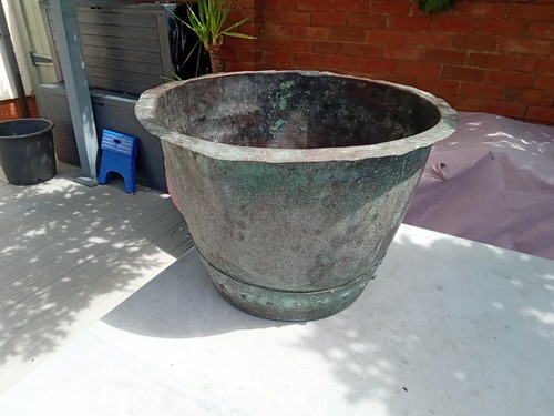 Antique riveted copper wash - antique,