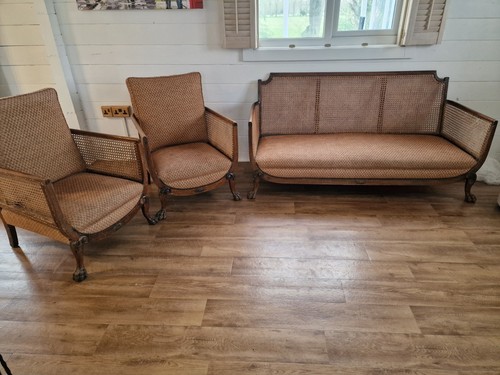 Antique bergere piece suite - 3,