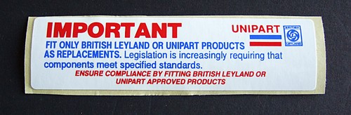 British leyland unipart - leyland,