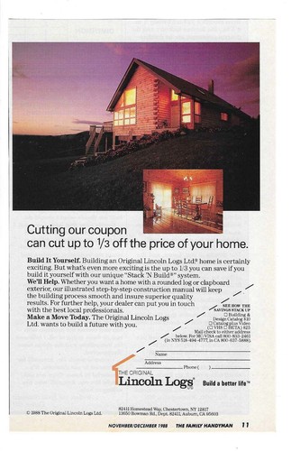 1988 original lincoln logs - 1988,