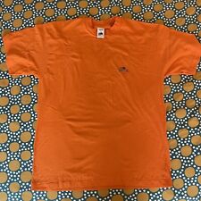 Men's Vintage Fruit Of The Loom 80s Orange Single Stitch Blank T-Shirt L Unworn