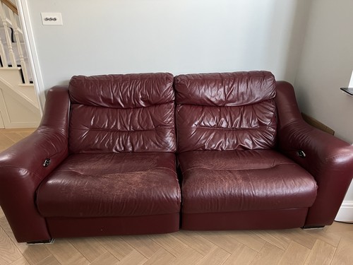 Seater leather sofa - ,