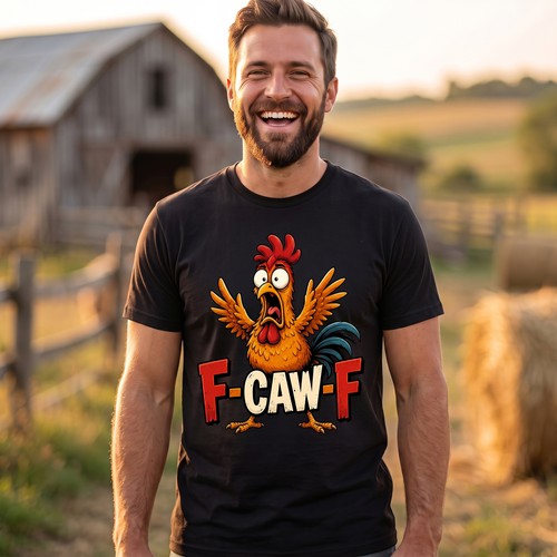 Funny caw shirt - t-shirt, shocked