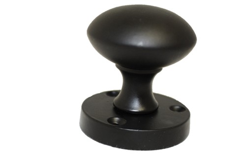 Modern matt black round rose - matt,