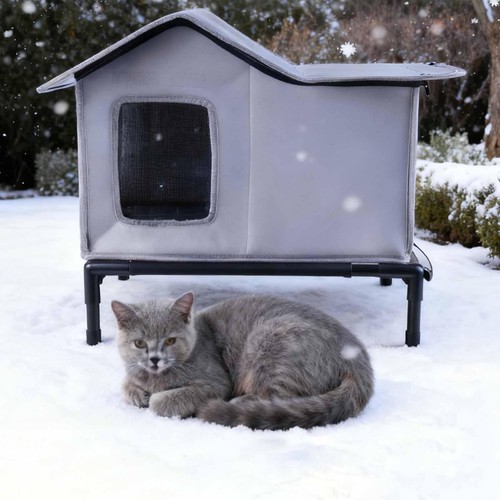 Insulated outdoor cat house - insulated,