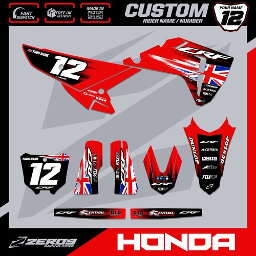 Honda motocross graphics kit - honda,