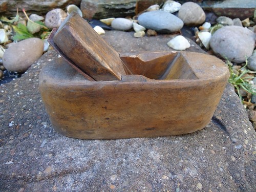 Vintage oak wooden plane - wooden,