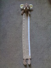 BROWN ELEPHANT SOFT PLUSH HANGING CHILD'S KID'S HEIGHT CHART BY ELLI & RAFF VGC
