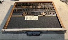 10 LINE 120 PT GILL SANS COND WOODEN LETTERPRESS PRINTING TYPE COMPLETE A-Z
