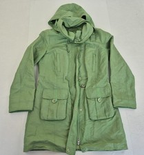 PER UNA Jacket 8 Green Womens Coat Shower Resistant M&S Fleece Lined