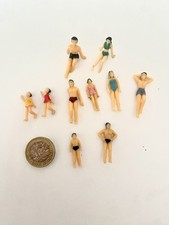 10 Pack Miniature Beach Swimsuits People Figures Model Train Diorama