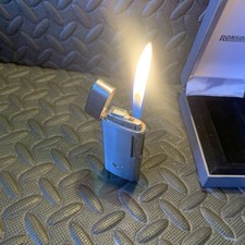 Working Ronson Roller Gas Lighter Chrome  Silver Colour In Box
