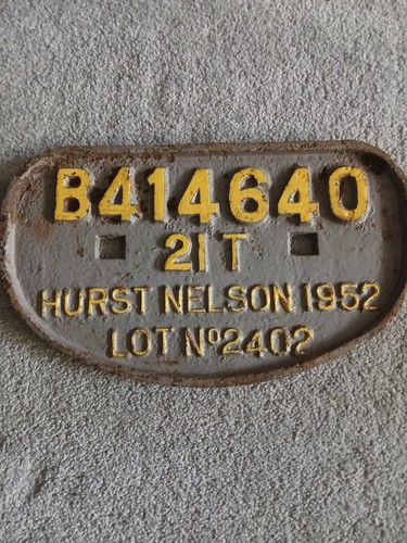 Cast iron railway wagon - wagon, plate.