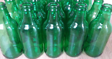 12 X 250ML GREEN GLASS CIDER/ BEER BOTTLES WITH CROWN CAPS