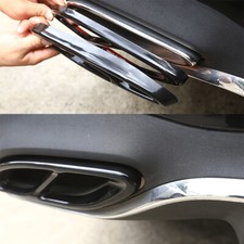 2PCS For Mercedes Benz A/B/C/E GLE GLS Class Black Exhaust Pipe Tip Cover Trim
