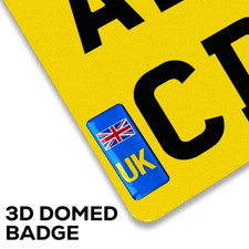 UK Union Jack NUMBER PLATE 3D