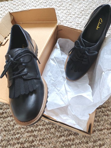 Brand new clarks black leather - clarks,