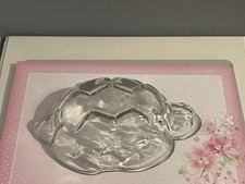 Unique Vintage Glass Tortoise Shaped Jelly Mould. Length 21cm